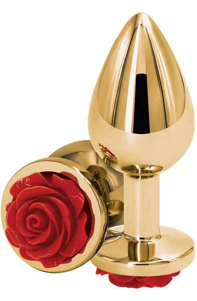 NS Novelties Rose Buttplug Medium Red Analplugg metall |  | Intimast