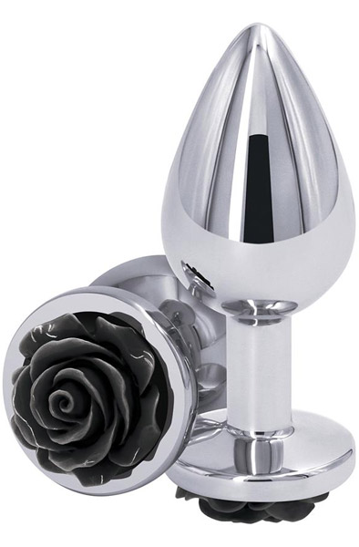 NS Novelties Rose Buttplug Medium Black Analplugg metall | | Intimast
