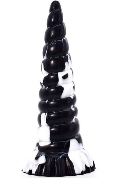 Plug Korn Black-White 25 cm Dragon dildo