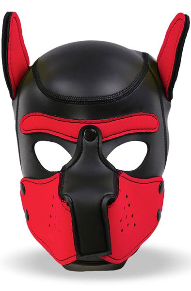 Dog Hood With Removable Muzzle Red/Black BDSM mask | | Intimast