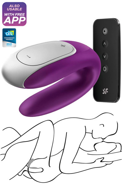 Satisfyer Double Fun Purple Appstyrd parvibrator | | Intimast