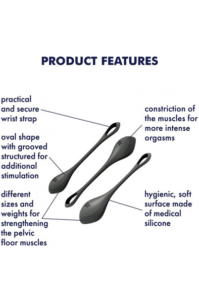 Alternativ bild 1 för Yoni Power 2 Balls Training Set - Svart