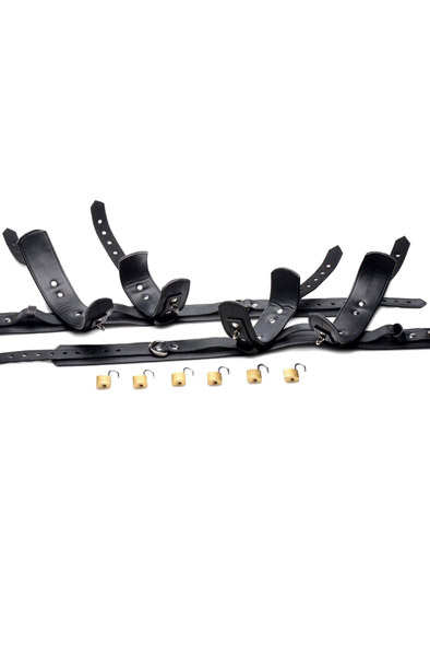 Strict Frog-Tie Restraint Bondage Harness With Locks Positionshållare