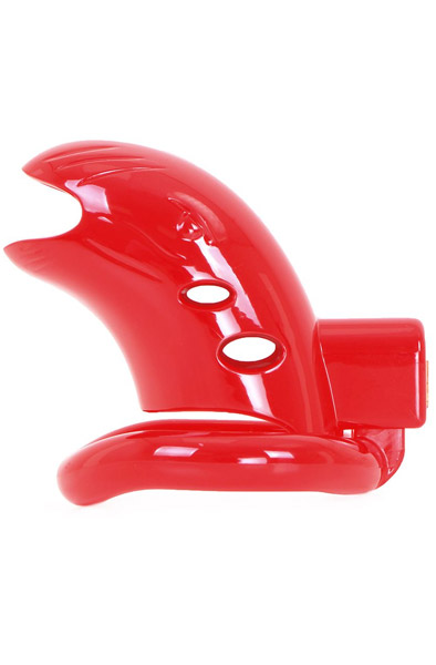 Plastic Chastity Cage Red Kyskhetsbur