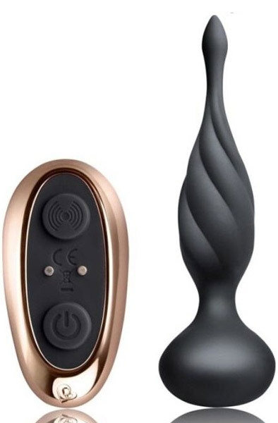 Rocks Off Discover Black Analplugg med vibrator