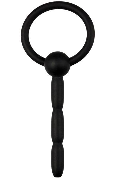 Ribbed Hollow Silicone Penis Plug Dilator