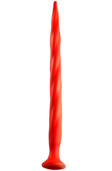 Stretch Worm Long Dildo Red 50cm Extra lång analdildo