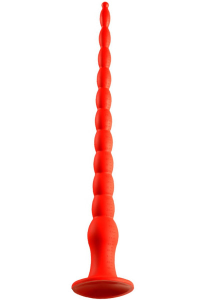 Stretch Worm Long Dildo Red 55cm Extra lång analdildo