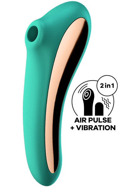 Satisfyer Dual Kiss Green Lufttrycksvibrator