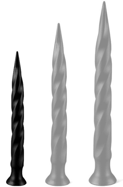 Long Tail Dildo Black 35 cm Extra lång analdildo