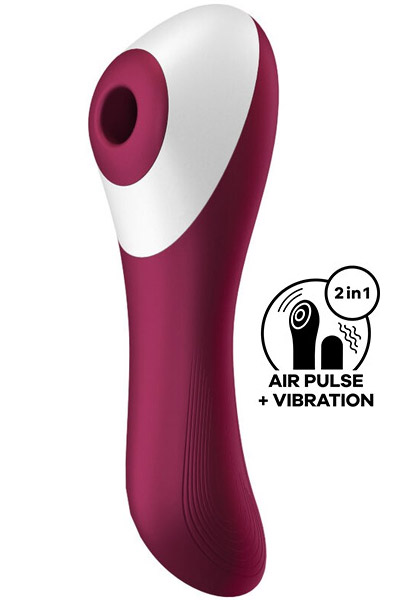 Satisfyer Dual Crush Red Lufttrycksvibrator