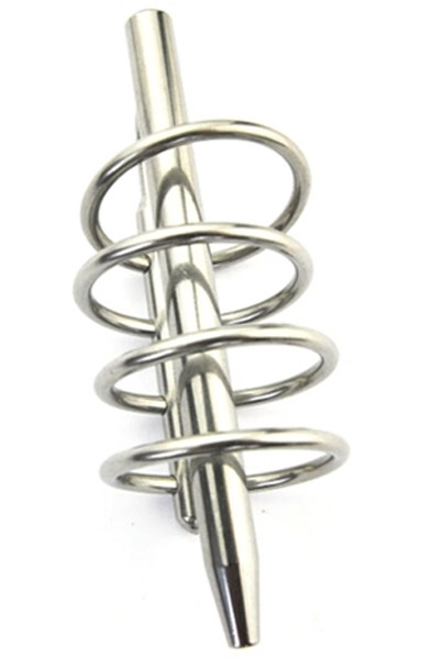 Metal Cage With Pierced Urethra Rod Hell Insert 13cm Dilator