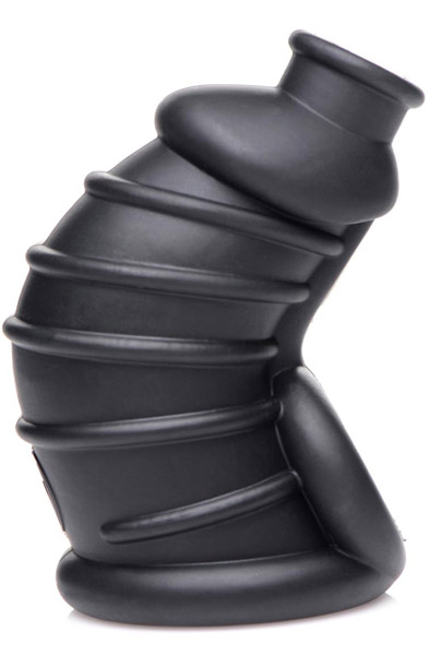 Master Series Silicone Cock Cage Black Kyskhetsbur