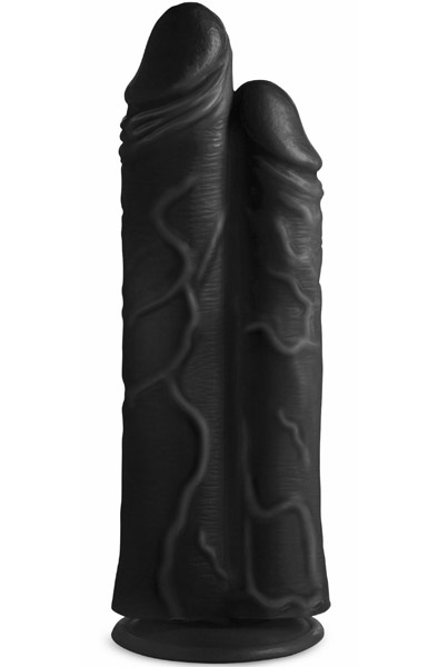 Double Stuffer Double Dildo Black 25 cm Dubbeldildo