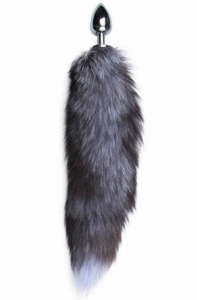 Fox Tail Plug No. 4 Silver Analplugg med svans