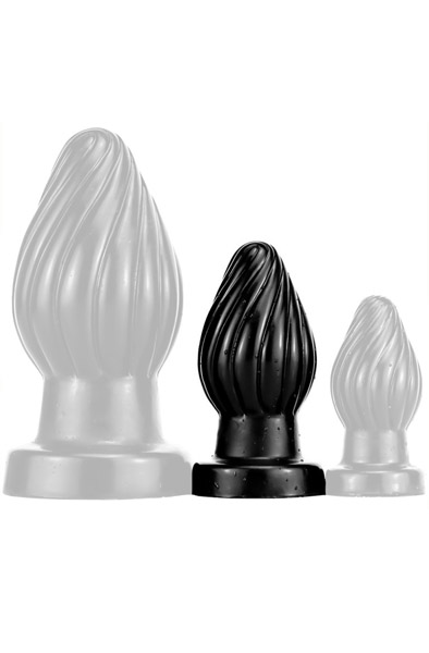 Darksil Spiral Plug M Black 11 cm Grövre analplugg