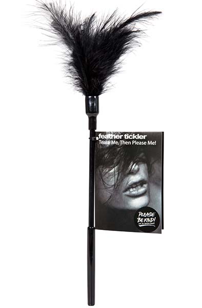 Tease Me Then Fuck Me Feather Tickler Black Tickler