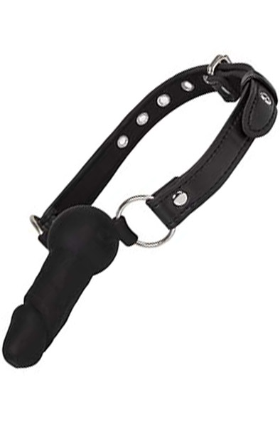 Diabolique Black Gag With Dildo Gagball med dildo