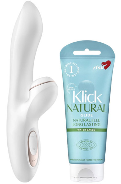 Satisfyer Pro G-Spot Rabbit + Klick Natural Glide 100 ml Paketerbjudande