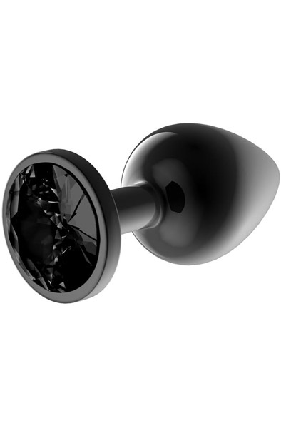 Metalic Butt Plug With Blackgem Jewel S Analplugg metall