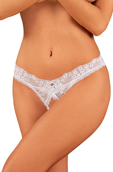Obsessive Heavenlly Crotchless Thong M/L Trosa med öppen gren