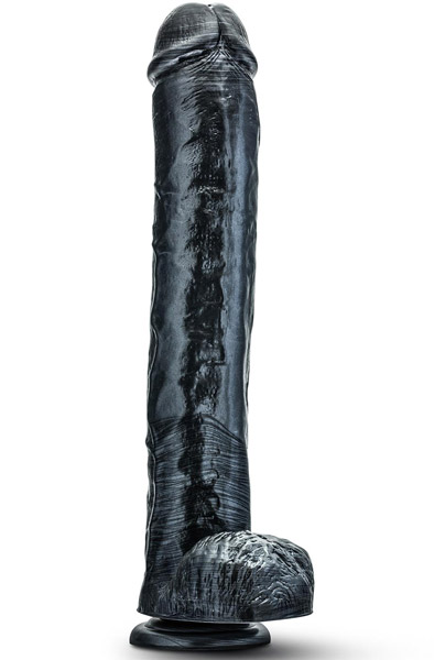 Jet Dark Steel Carbon Metallic Anal Dildo 35,5cm Grövre analdildo