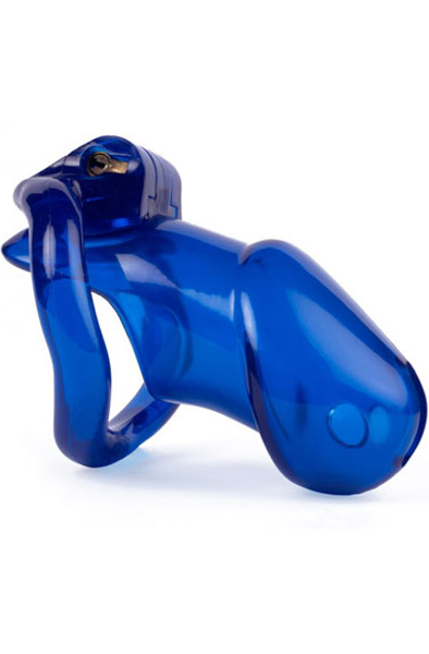 Cocklock Lock Up Chastity Cage Blue 9,4 x 3,2cm Kyskhetsbur