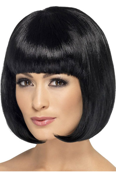 Partyrama Short Bob Wig Black Peruk