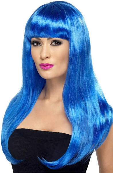 Babelicious Wig Blue Peruk