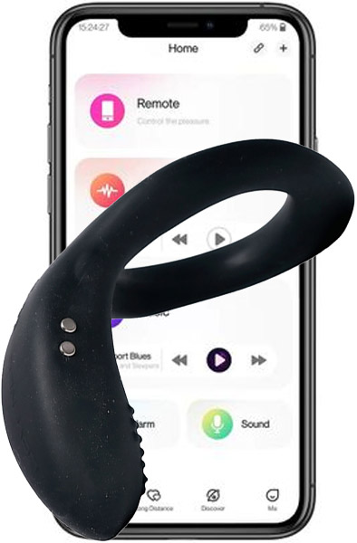 Lovense Diamo Vibrating Cockring Fjärrstyrd vibrerande penisring