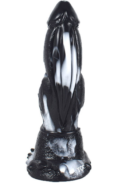Foxik Monster Dildo Black/White 20 cm Monster dildo