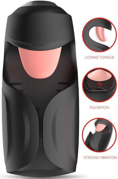 Kubex Masturbator With Licking Tongue, Pulsation & Vibration Masturbator