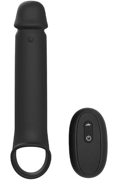 Ramrod Vibrating Extender With Remote 24 cm Penisförlängare/Sleeve med vibrator