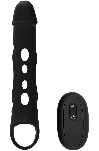Ramrod Vibrating Extender With Remote 26 cm Penisförlängare/Sleeve med vibrator