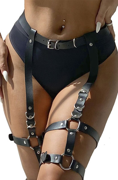 Garter Harness With Rings One Size Strumpebandshållare