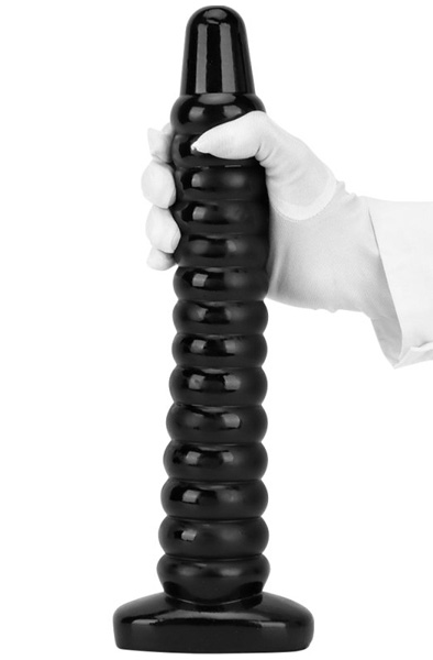 Darksil Worep Dildo Black 35 cm Grövre analdildo