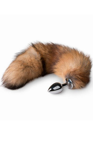 Fox Tail Plug No. 1 Silver 42 cm Analplugg med svans