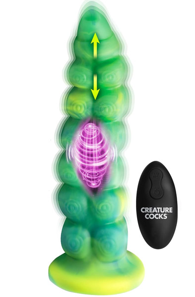 Squirmer Thrusting & Vibrating Dildo 23 cm Dragon dildo