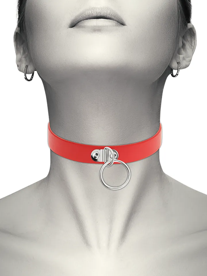 Coquette Hand Crafted Choker Fetish Red Choker
