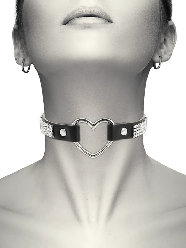 Hand Crafted Choker Vegan Leather Heart Choker