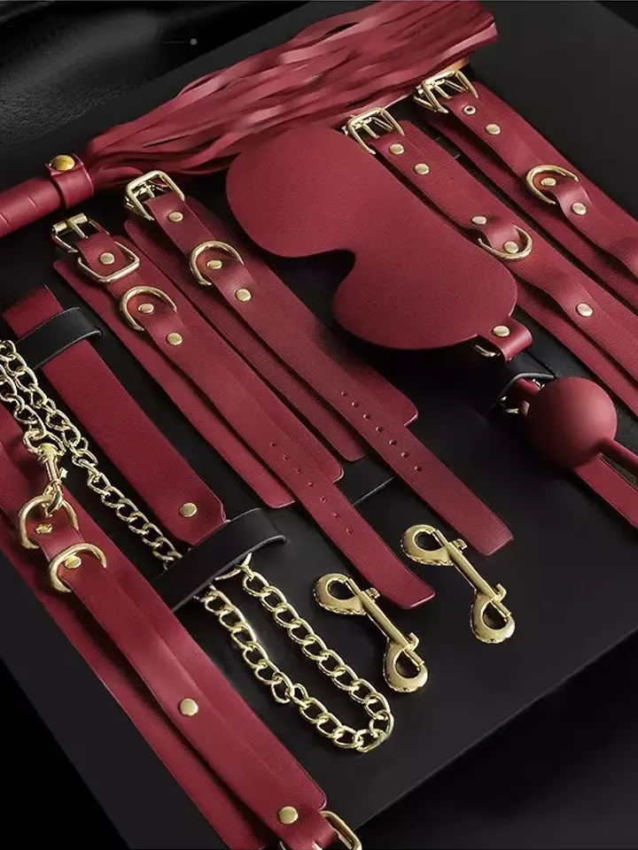 Luxury BDSM 11-pcs Kit Clarissa Red Bondage paket