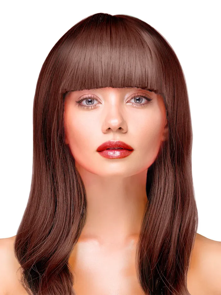 Party Wig Long Straight Brown Hair Peruk