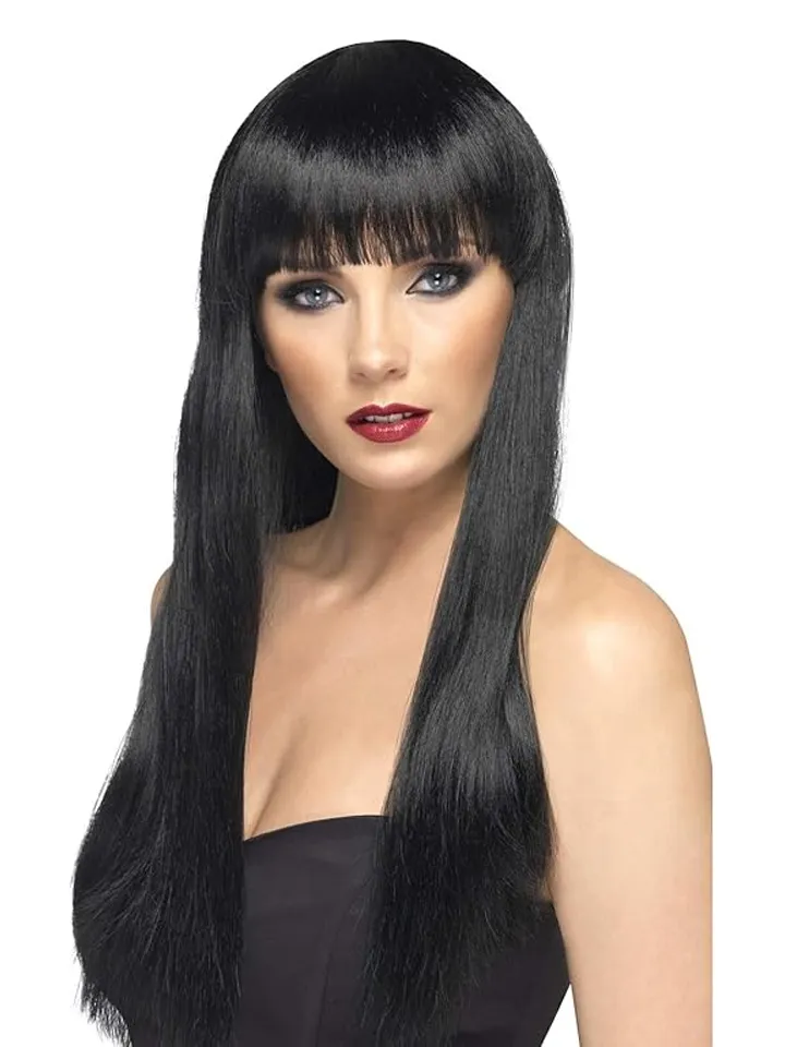 Beauty Long Wig Black Peruk