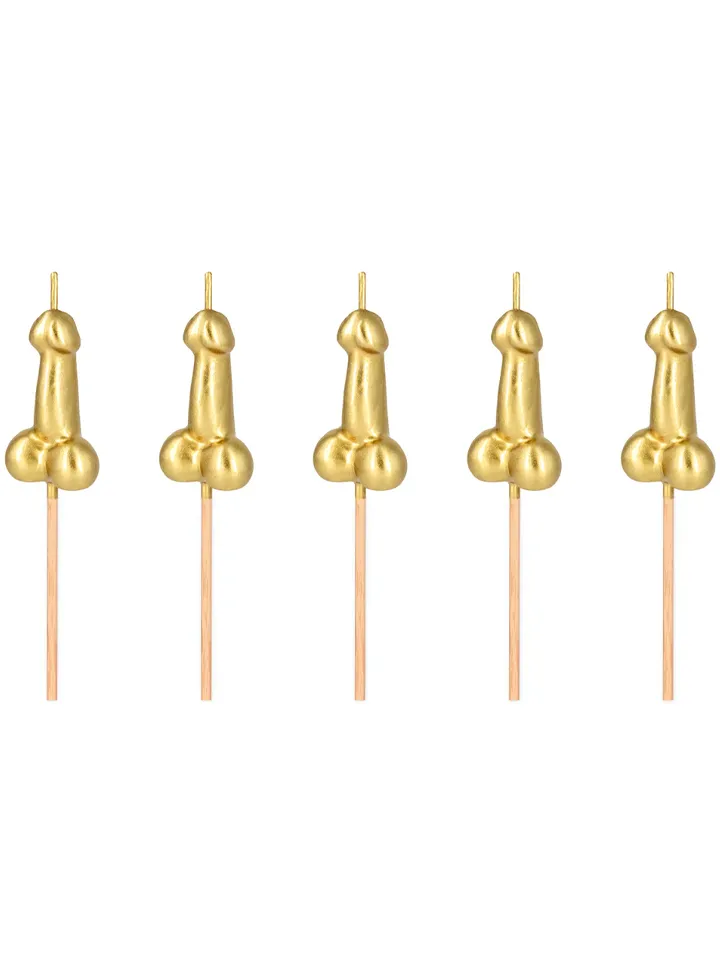 Penis Candles Gold 5-pack Ljus
