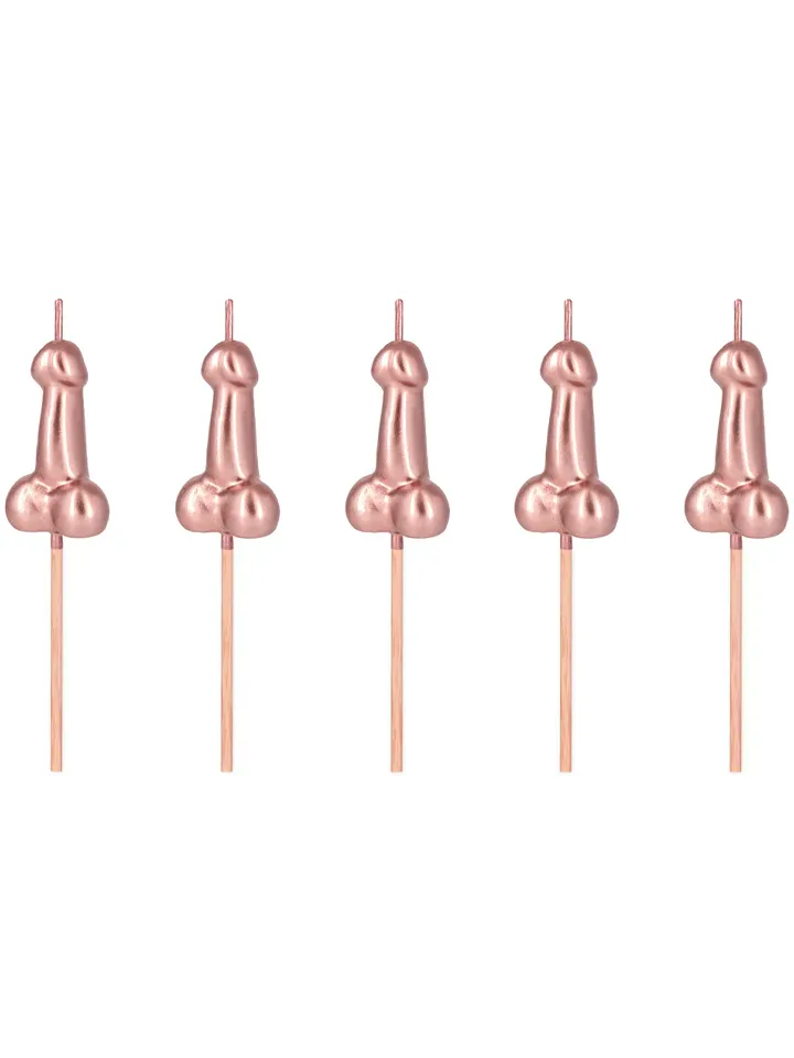 Penis Candles Rose Gold 5-pack Ljus