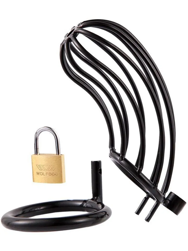 Metal Chastity Cage Grid Black 50 mm Kyskhetsbur