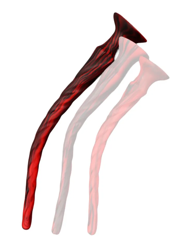 Torthy Dildo Black/Red 63 cm Extra lång analdildo