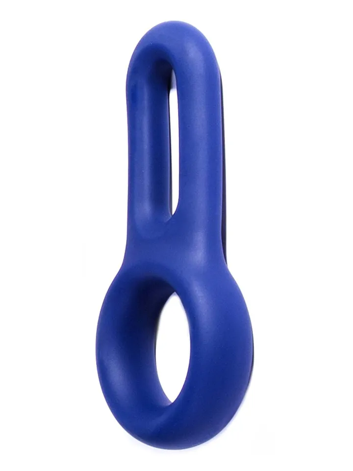 Macho Armor Silicone Cock & Ball Ring Blue Penis & pungring
