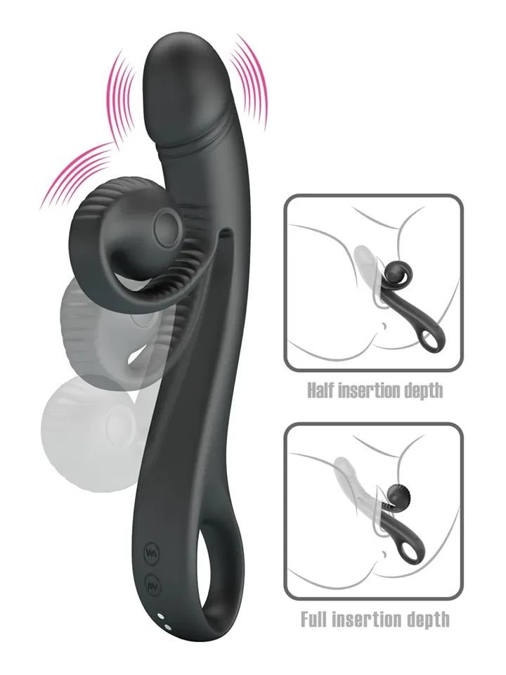 Love Romance Selma Snail Rabbit Black G-punktsvibrator