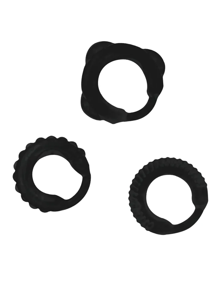 Addicted Toys Penis Ring Set Black Penisringar paket